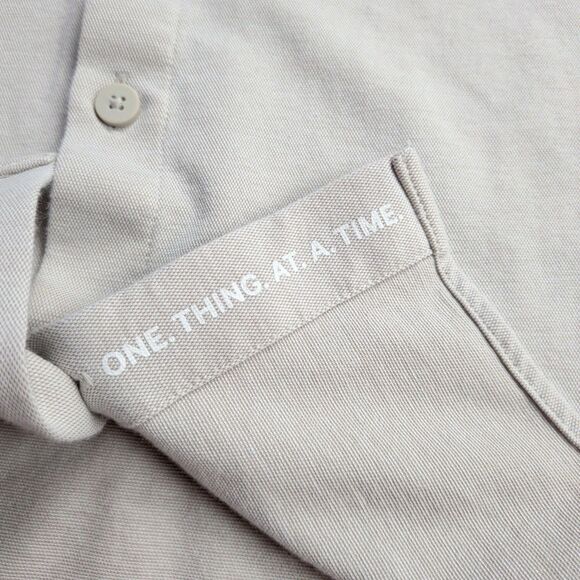 lululemon athletica Light Gray Casual Button Down Shirt - Picture 5 of 12
